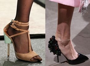 Каблук-гвоздик - хороший вариант для женской обуви в сезоне "Осень-Зима 2014/2015". Представлена обувь от Rochas и Givenchy