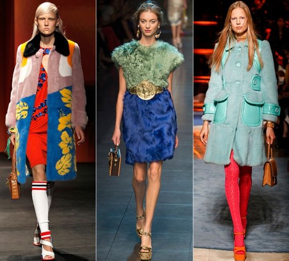 Яркий мех: Prada, Dolce & Gabbana, Miu Miu